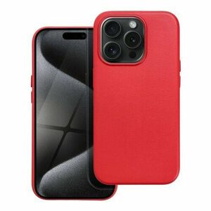 Puzdro Leather Magsafe iPhone 15 Pro - červené vyobraziť