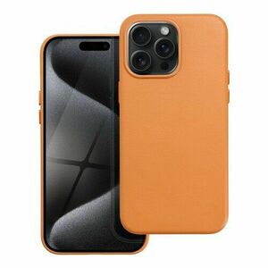 Puzdro Leather Magsafe iPhone 15 Pro Max - oranžové vyobraziť