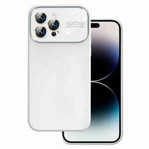 Puzdro Lens iPhone 15 Pro, silikónové - biele vyobraziť