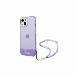 Guess case for iPhone 14 Pro Max 6, 7" GUHCP14XHGCOHU purple hardcase Translucent Pearl Strap vyobraziť