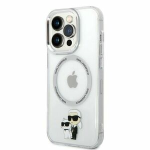 Puzdro Karl Lagerfeld MagSafe IML Puzdro Karl and Choupette NFT iPhone 14 Pro Max - transparentné vyobraziť