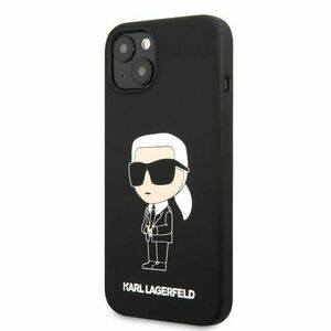 Puzdro Karl Lagerfeld Liquid Silicone Ikonik NFT iPhone 13 - čierne vyobraziť