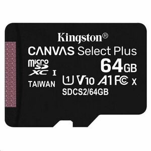 64GB microSDXC Kingston Canvas Select Plus A1 CL10 100MB/s bez adapteru vyobraziť