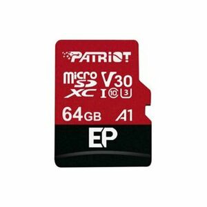 MicroSDXC karta PATRIOT 64GB V30 A1 Class 10 U3 100/80MB/s + adaptér vyobraziť