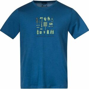 Bergans Graphic Wool Tee Men North Sea Blue/Jade Green/Navy Blue XL Tričko vyobraziť