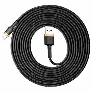 Baseus Cafule kábel USB / Lightning QC3.0 2A 3m, čierny/zlatý (CALKLF-RV1) vyobraziť