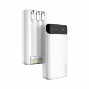 Dudao K6Pro+ Power Bank 20000mAh 2x USB + kábel USB-C / Lightning / Micro USB, biely (Dudao K6Pro +) vyobraziť