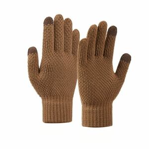 MG Winter rukavice na ovládanie dotykového displeja, hnedé vyobraziť