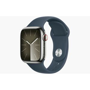 Apple Watch S9 Cell/41mm/Silver/Šport Band/Storm Blue/-S/M vyobraziť