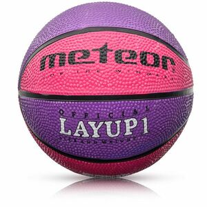 Basketbalová lopta MTR LAYUP vel.1, ružovo-fialová vyobraziť
