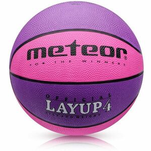 Basketbalová lopta MTR LAYUP vel.4, ružovo-fialová vyobraziť