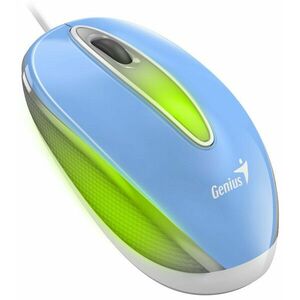 Genius DX-Mini / Myš, drôtová, optická, 1000DPI, 3 tlačidlá, USB, RGB LED, modrá vyobraziť