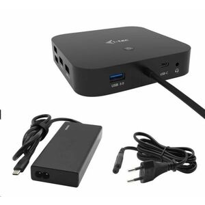 i-tec USB-C HDMI DP Docking Station, Power Delivery 65 W + Universal Charger 77 W vyobraziť