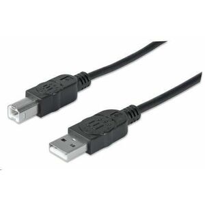MANHATTAN Hi-Speed USB Device Cable, Type-A Male to Type-B Male, 0, 5m, Black vyobraziť
