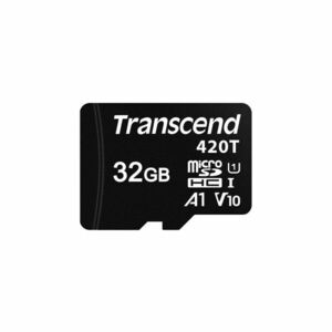Transcend 32GB microSDHC420T UHS-I U1 (Class 10) V10 A1 3K P/E pamäťová karta, 95MB/s R, 70MB/s W, čierna, tray balenie vyobraziť