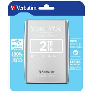 VERBATIM Store´n´ Go 2, 5" 2TB USB 3.0 strieborný vyobraziť