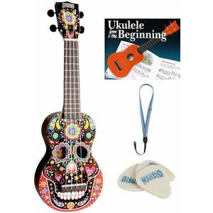 Mahalo MA1SK-BK SET Sopránové ukulele Skull Black vyobraziť