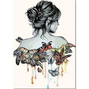 Zuty Maľovanie podľa čísiel Motýlia žena vyobraziť