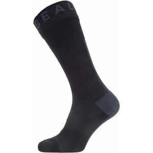 Sealskinz Waterproof All Weather Mid Length Sock with Hydrostop Black/Grey L Cyklo ponožky vyobraziť