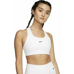 Nike Dri-Fit Swoosh Womens Medium-Support 1-Piece Pad Sports Bra White/Black S Fitness bielizeň vyobraziť