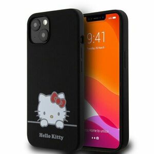 Hello Kitty Liquid Silicone Daydreaming Logo Zadní Kryt pro iPhone 13 Black vyobraziť
