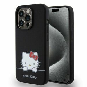 Hello Kitty Liquid Silicone Daydreaming Logo Zadní Kryt pro iPhone 15 Pro Black vyobraziť