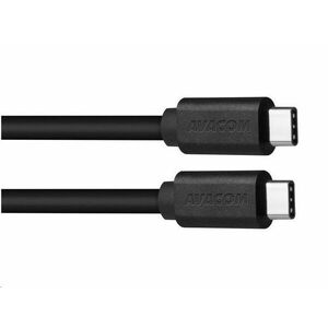Dátový a nabíjací kábel USB Type-C - USB Type-C, 100cm, čierna vyobraziť