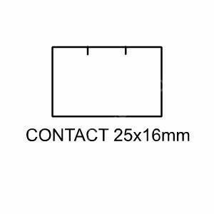 Etikety Contact 25x16mm biele obdĺžnikové vyobraziť