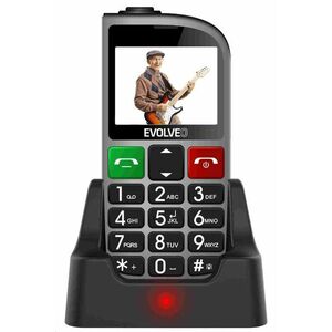 EVOLVEO EasyPhone FM, mobilný telefón pre seniorov s nabíjacím stojanom (strieborná farba) vyobraziť