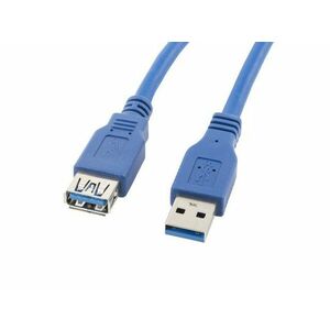 LANBERG USB-A M/F 3.0 kábel 3m, modrý vyobraziť