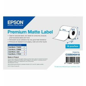 Premium Matte Label Cont.R, 76mm x 35m, MOQ 18ks vyobraziť