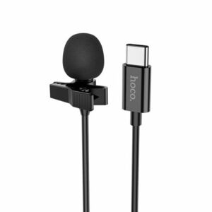 Hoco L14 Lavalier mikrofón USB-C, čierny vyobraziť