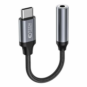 Tech-Protect Ultraboost adaptér USB-C / 3.5mm mini jack, čierny vyobraziť