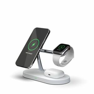 Tech-Protect A12 3in1 MagSafe bezdrôtová nabíjačka na mobil / AirPods / Apple Watch, biela vyobraziť