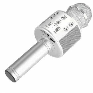 MG Bluetooth Karaoke mikrofón s reproduktorom, strieborný vyobraziť