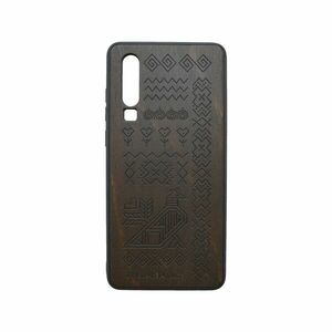 Huawei P30 tm.hnedé Totem drevené puzdro (V) vyobraziť