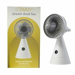 VITAMMY Dream desk fan, USB mini stolný ventilátor, šedý vyobraziť