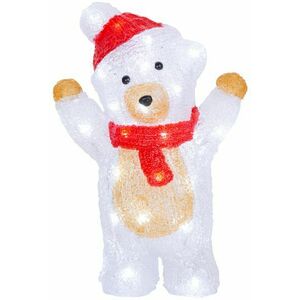 Dekorácia MagicHome Vianoce, Medveď, 30x LED, studená biela, akryl, IP44, exteriér, 19x11, 5x30 cm vyobraziť