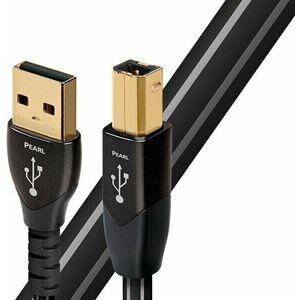 AudioQuest Pearl 1, 5 m Biela-Čierna Hi-Fi USB kábel vyobraziť