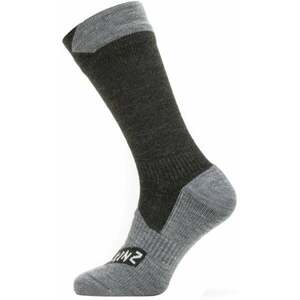 Sealskinz Waterproof All Weather Mid Length Sock Black/Grey Marl M Cyklo ponožky vyobraziť