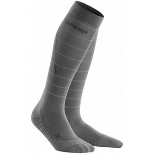 CEP WP402Z Compression Tall Socks Reflective Grey II Bežecké ponožky vyobraziť