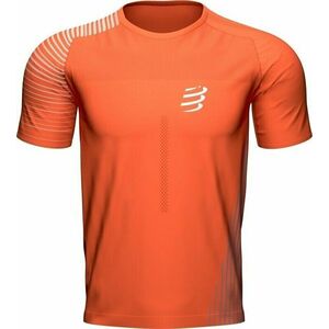 Compressport Performance SS Tshirt M Orangeade/Fjord Blue XL Bežecké tričko s krátkym rukávom vyobraziť