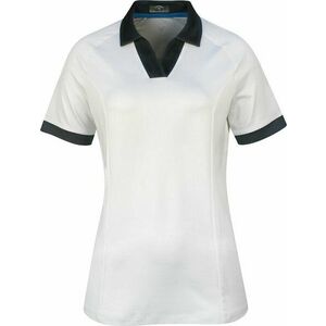 Callaway Womens Short Sleeve V-Placket Colourblock Polo Brilliant White XL Polo košeľa vyobraziť