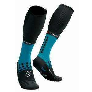Compressport Full Socks Winter Run Mosaic Blue/Black T4 Bežecké ponožky vyobraziť