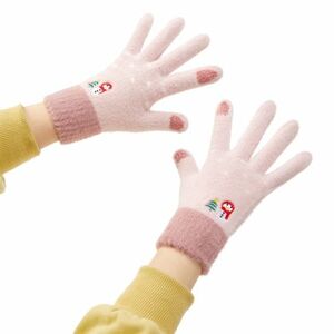 MG Snowman rukavice na ovládanie dotykového displeja, ružové vyobraziť