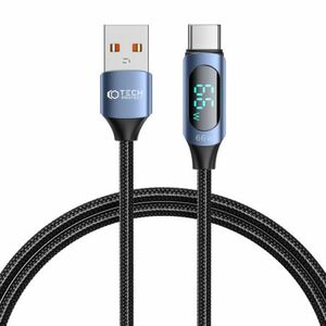 Tech-Protect Ultraboost LED kábel USB / USB-C 66W 6A 1m, modrý vyobraziť