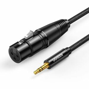 Ugreen AV182 audio kábel 3.5mm mini jack / XLR 1m, čierny (AV182) vyobraziť
