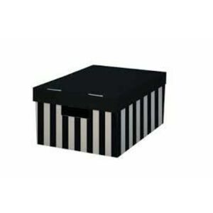 Archivačná krabica s vekom 28x37x18cm čierna kartónová nosnosť 5kg 2ks vyobraziť