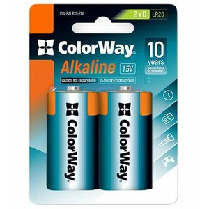 Colorway alkalická batéria D/LR20/ 1.5V/ 2ks v balení/ blister vyobraziť