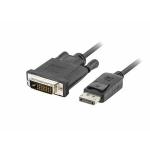LANBERG pripojovací kábel DisplayPort 1.2 na DVI-D (24+1), M/M, dĺžka 3m, dual link, čierny vyobraziť
